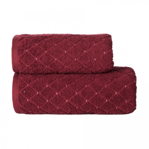Ręcznik 50 x 90 cm kolor ciemno czerwony burgundowy, N2332